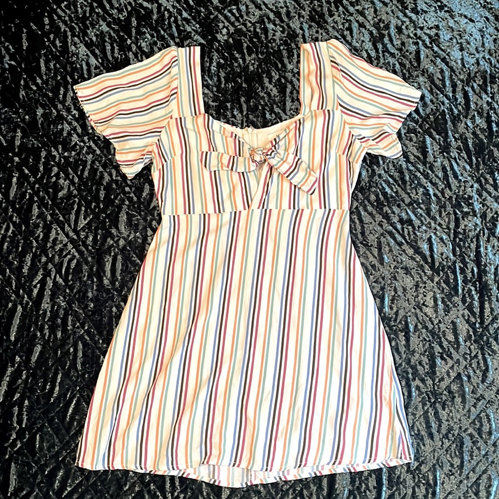 Lush Brande Multi Colored Stripped Dress